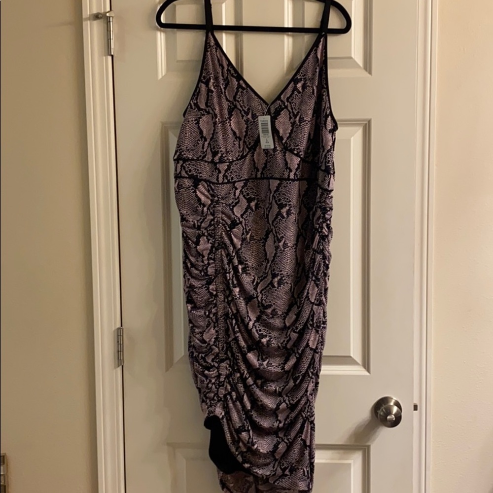Brand new Torrid dress pink and black snakeskin
